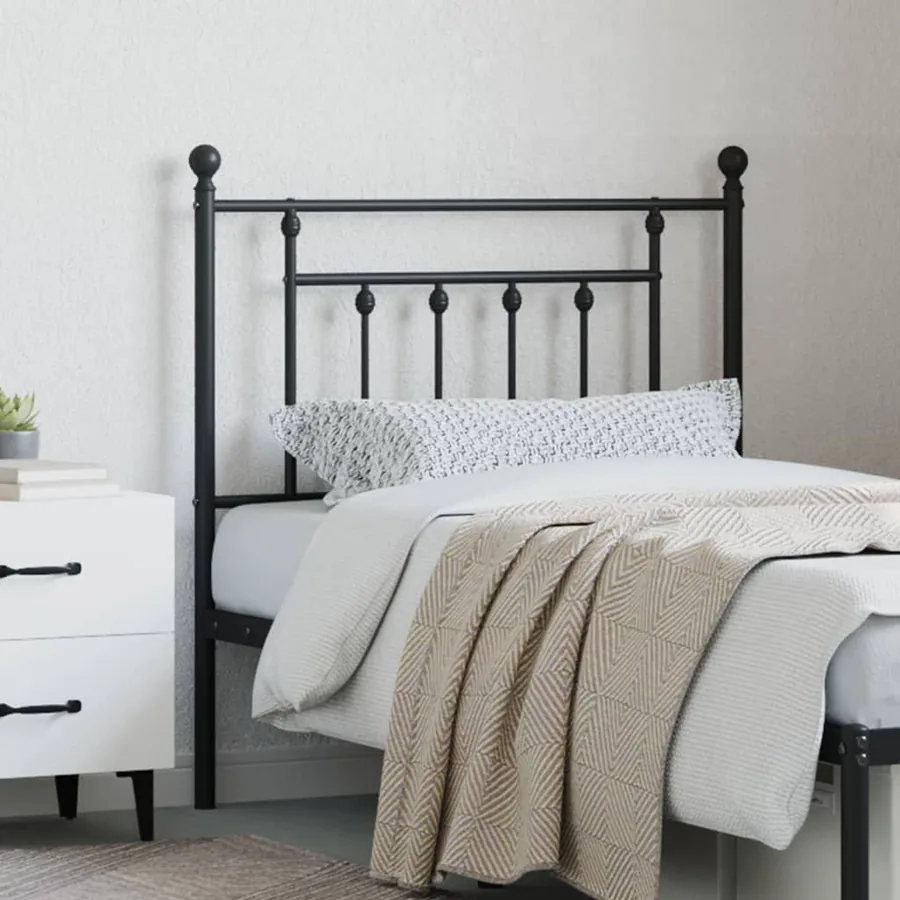 Tête de lit de remplacement métal noir 80 cm - 3