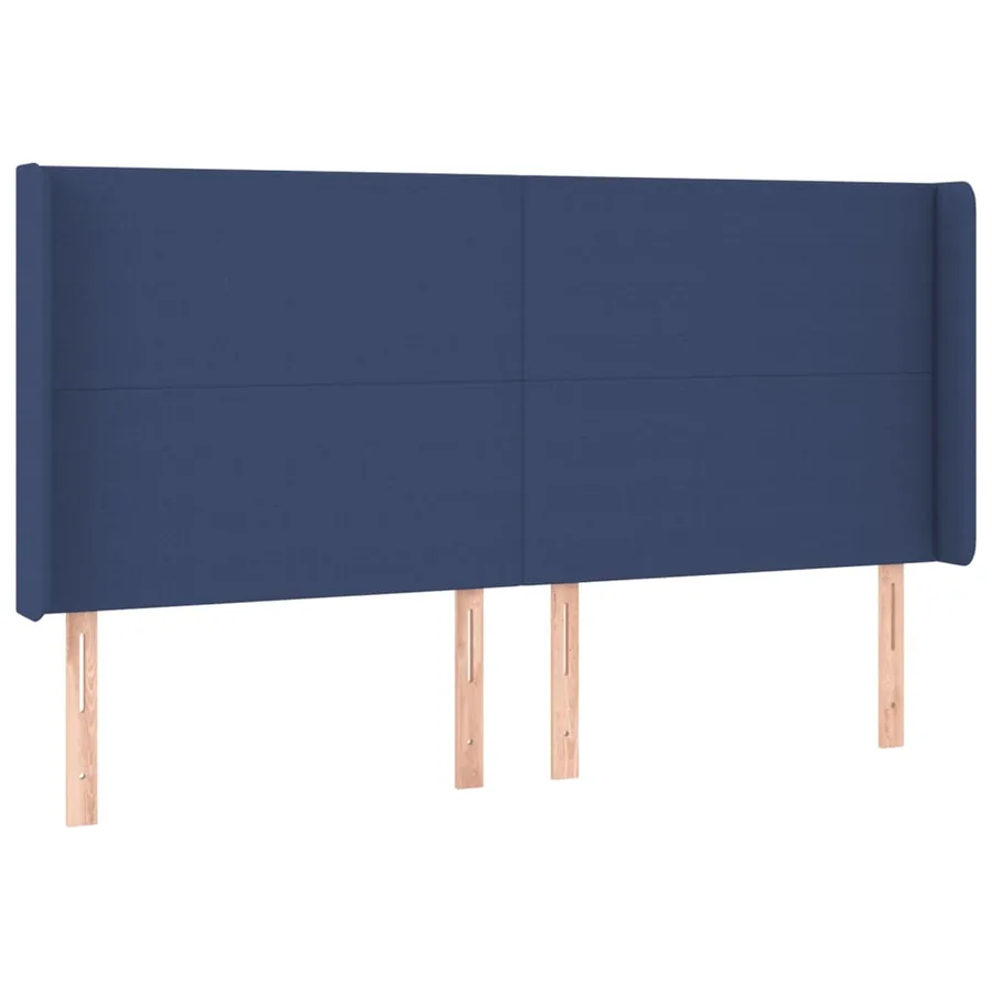 Tête de lit à LED Bleu 163x16x118/128 cm Tissu - 3