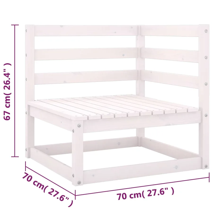 Salon de jardin 6 pcs avec coussins Bois de pin massif - 8