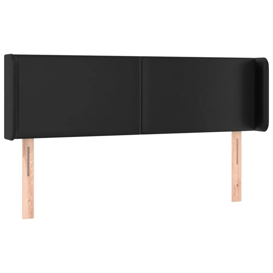 Tête de lit à LED Noir 147x16x78/88 cm Similicuir - 3