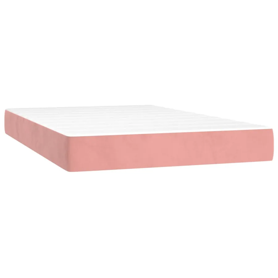 Sommier à lattes de lit avec matelas Rose 120x200 cm Velours - 6