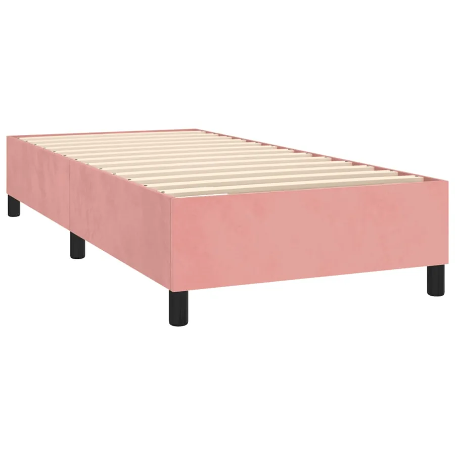Sommier à lattes de lit et matelas Rose 80x200 cm Velours - 4