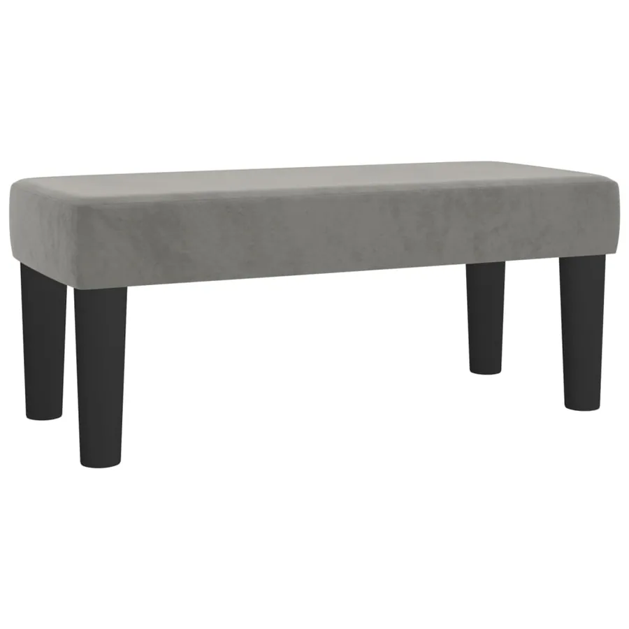 Sommier à lattes de lit et matelas Gris clair 90x190 cm Velours - 7