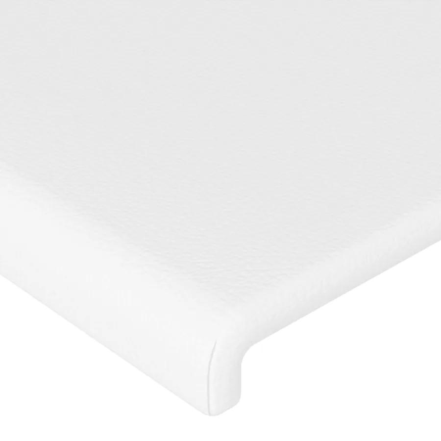 Cadre de lit sans matelas blanc 140x200 cm similicuir - 10