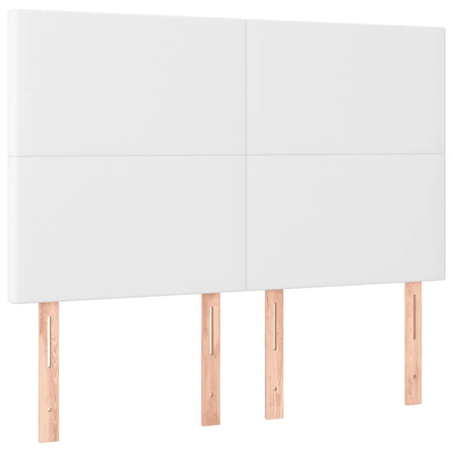 Cadre de lit sans matelas blanc 140x200 cm similicuir - 9