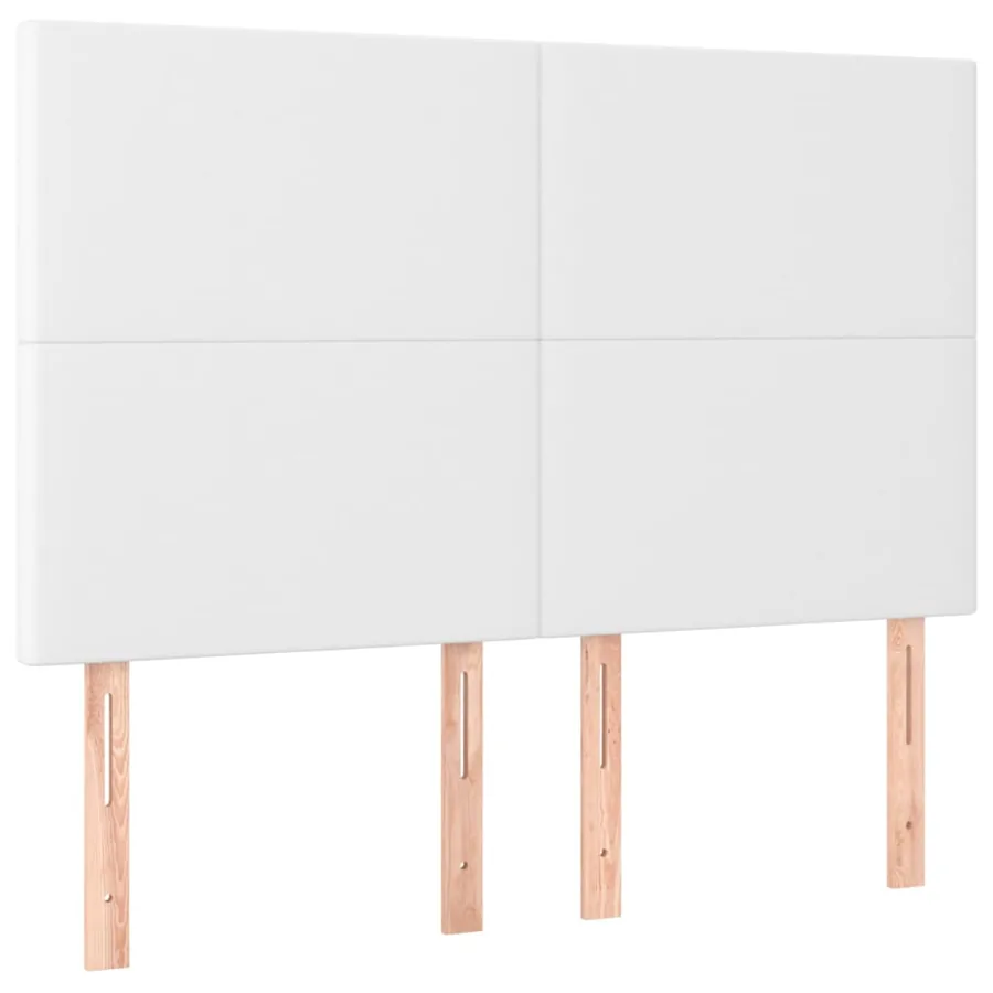 Cadre de lit sans matelas blanc 140x190 cm similicuir - 9