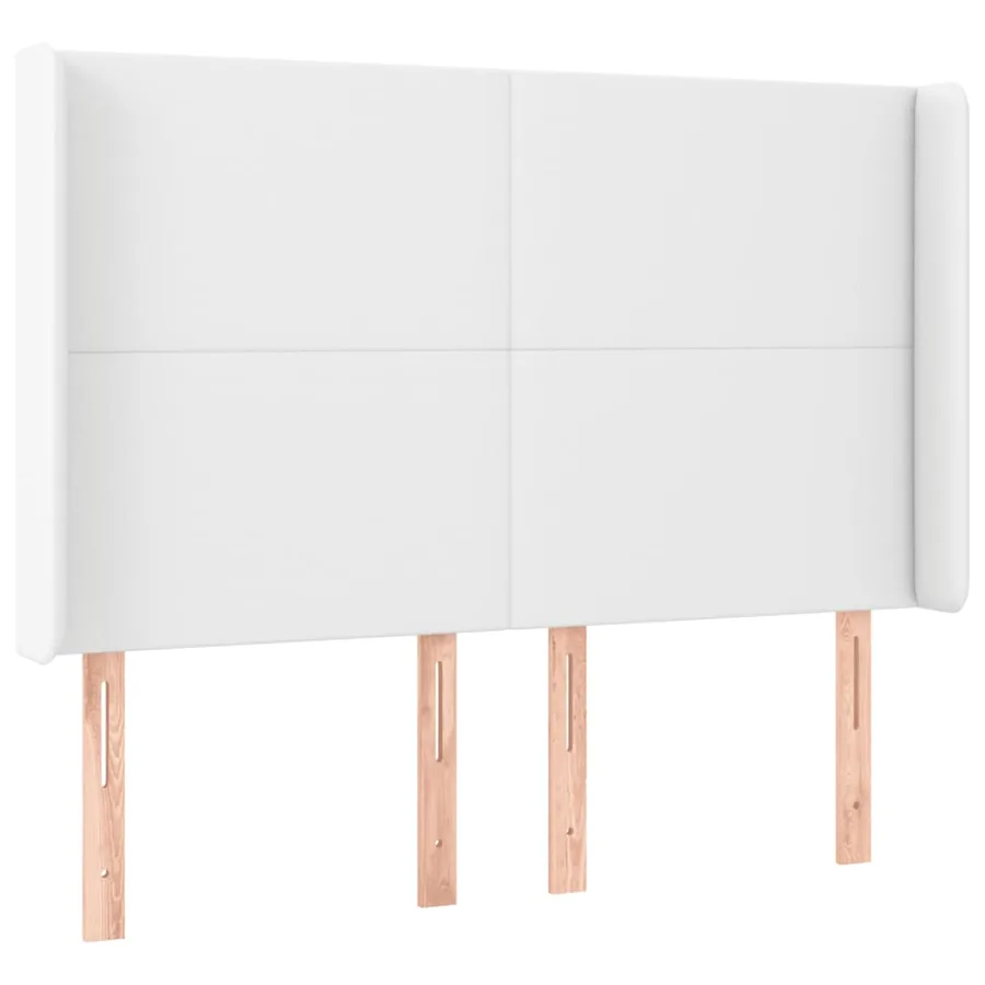 Tête de lit à LED Blanc 147x16x118/128 cm Similicuir - 3