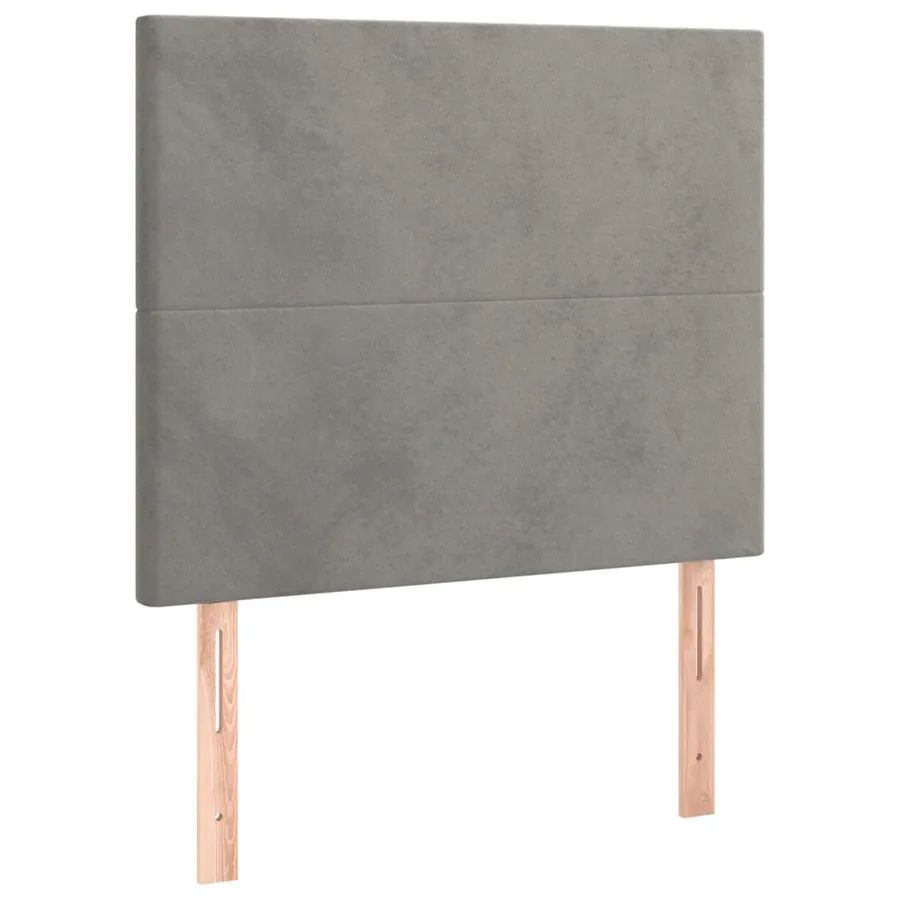 Sommier à lattes de lit et matelas Gris clair 120x200cm Velours - 5