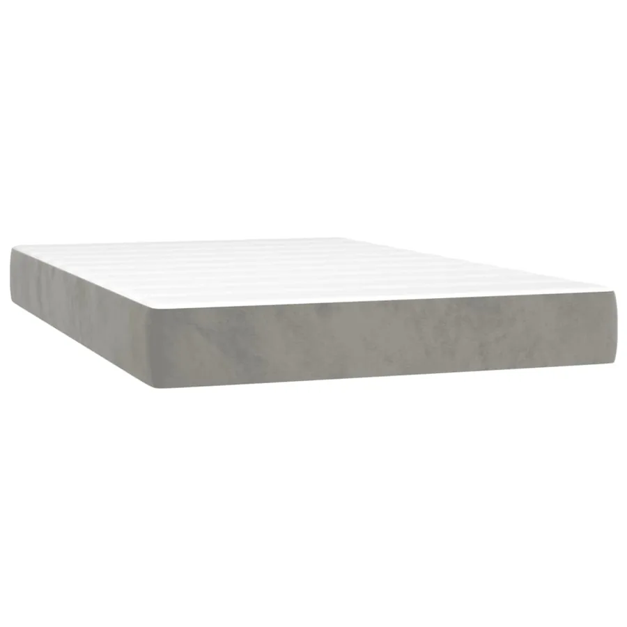 Sommier à lattes de lit et matelas Gris clair 120x200cm Velours - 6