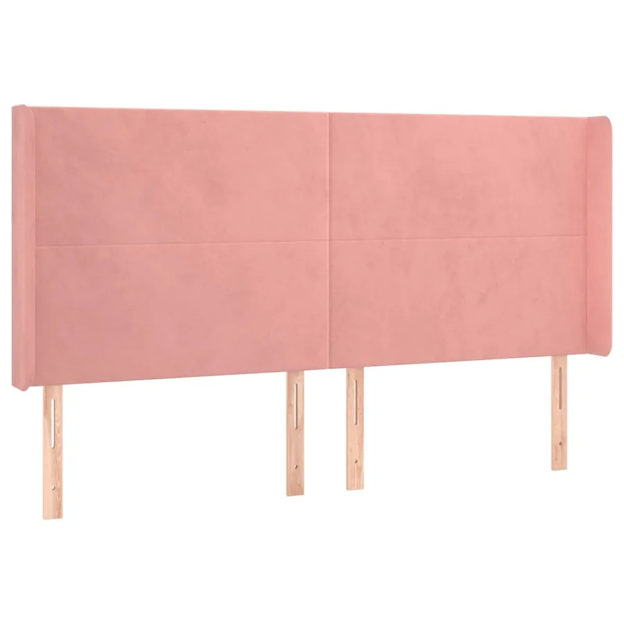 Tête de lit à LED Rose 163x16x118/128 cm Velours - 3