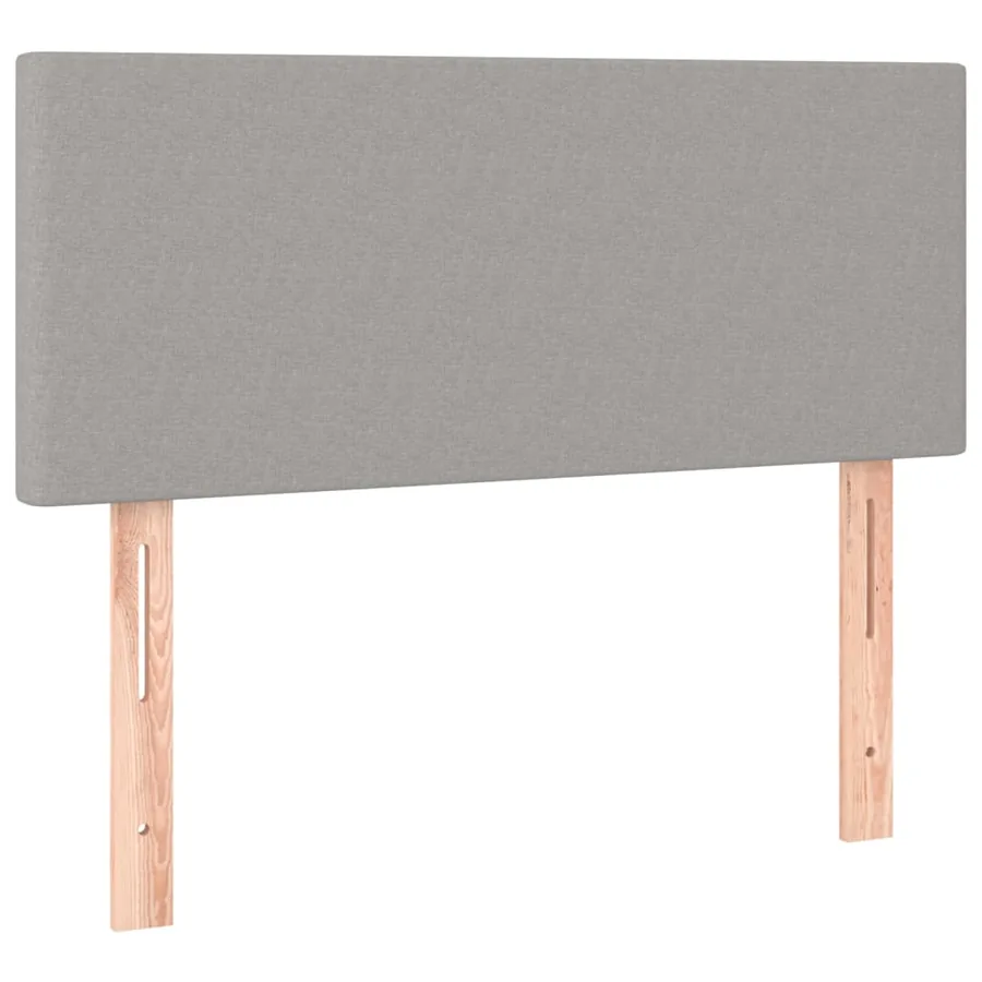 Sommier à lattes de lit avec matelas et LED Gris clair 90x190cm - 7