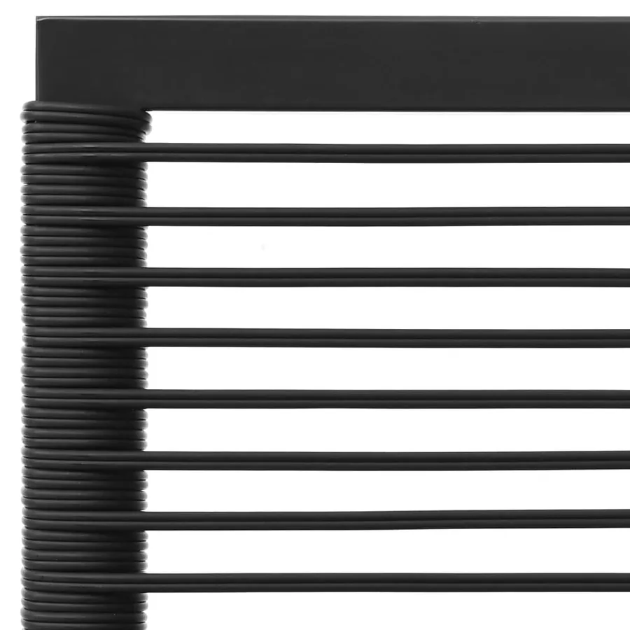 Salon de jardin 5 pcs noir et gris résine tressée - 6