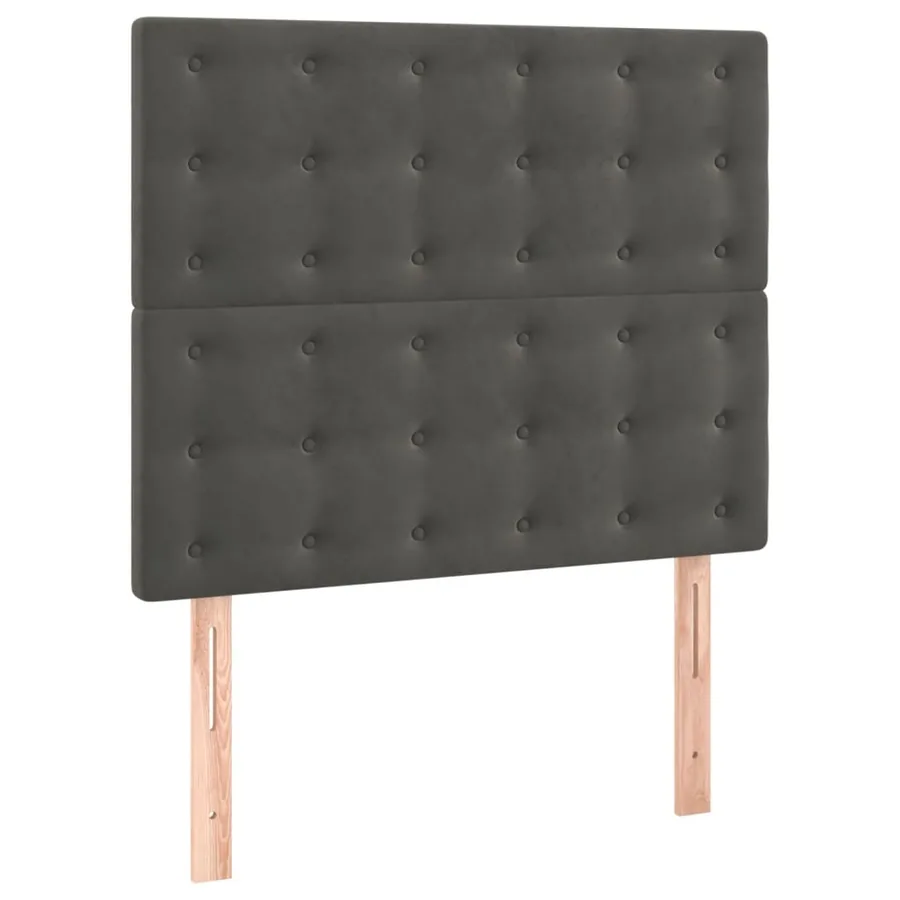 Sommier à lattes de lit avec matelas Gris foncé 100x200 cm - 5