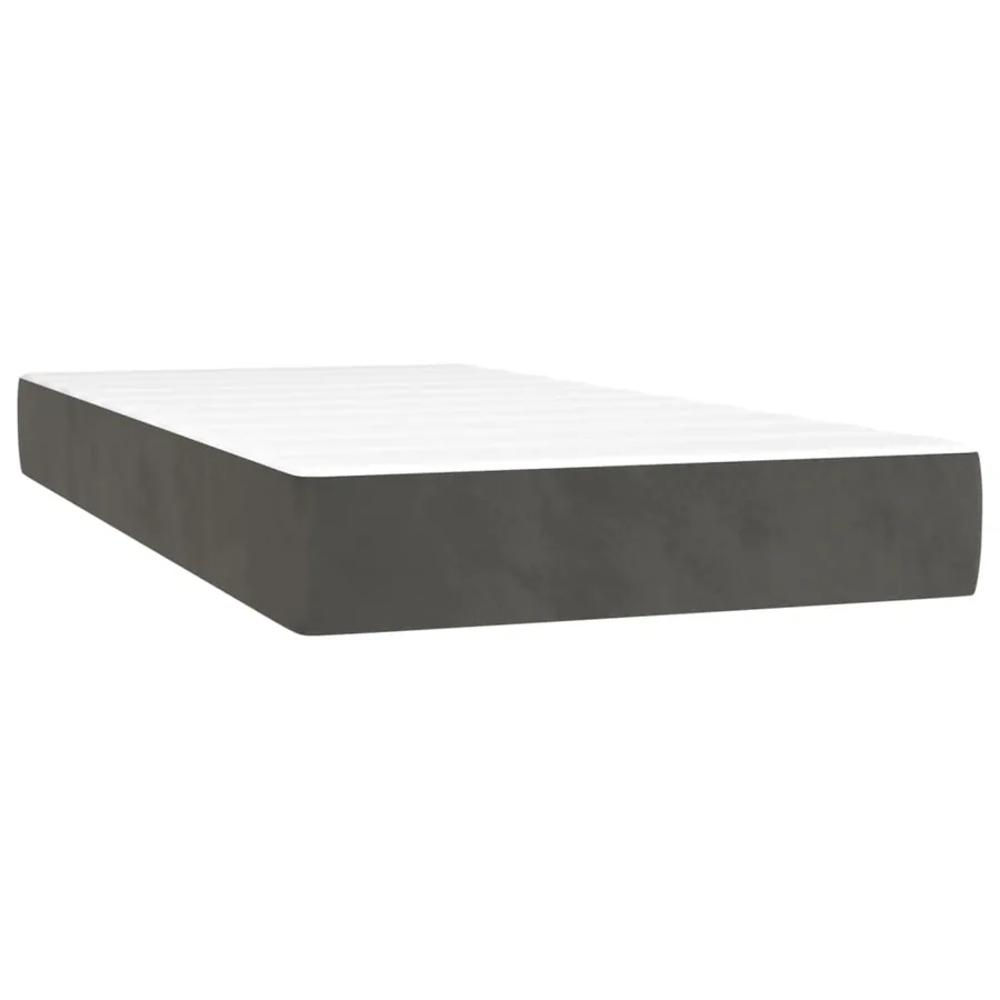 Sommier à lattes de lit avec matelas Gris foncé 100x200 cm - 6