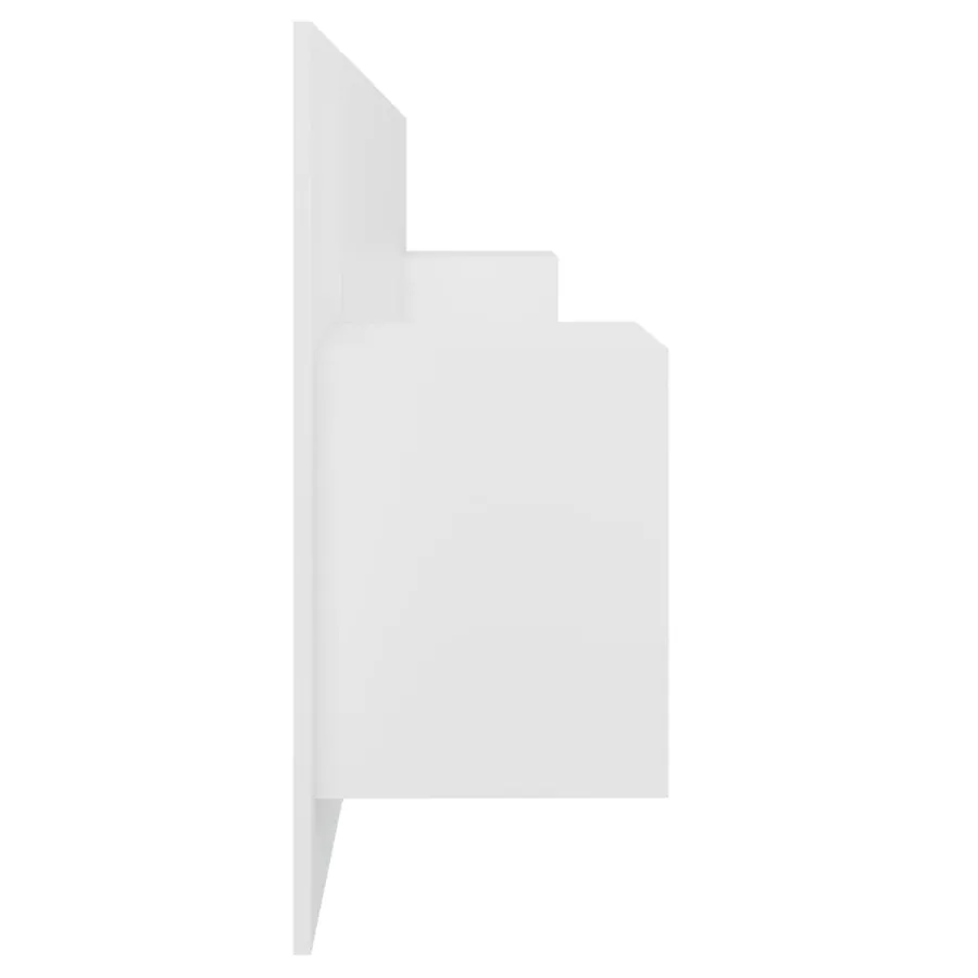 Tête de lit avec armoires Blanc Bois d'ingénierie - 5