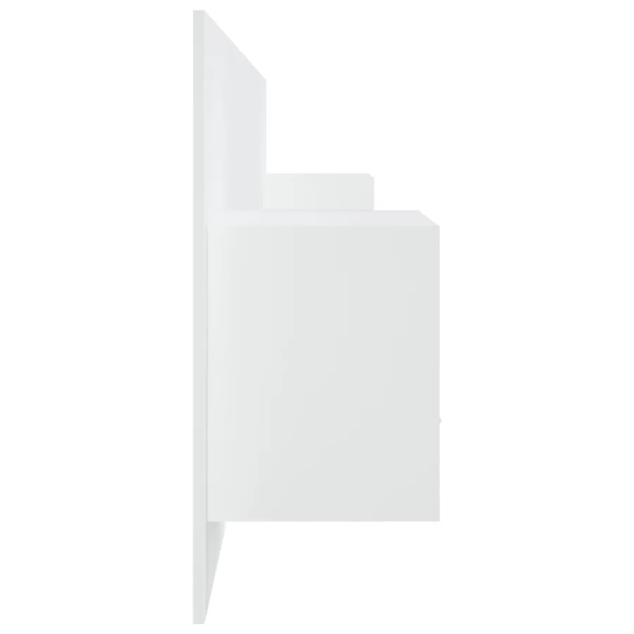 Tête de lit avec armoires Blanc Bois d'ingénierie - 5