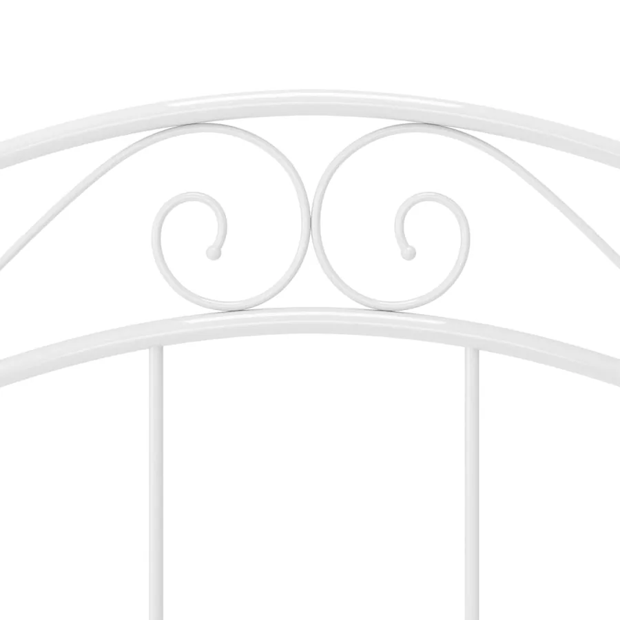Cadre de lit sans matelas blanc métal 100x200 cm - 7