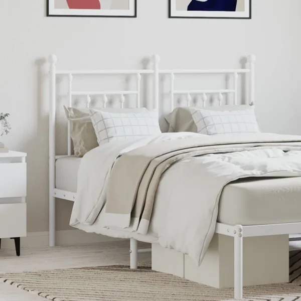 Tête de lit de remplacement métal blanc 120 cm