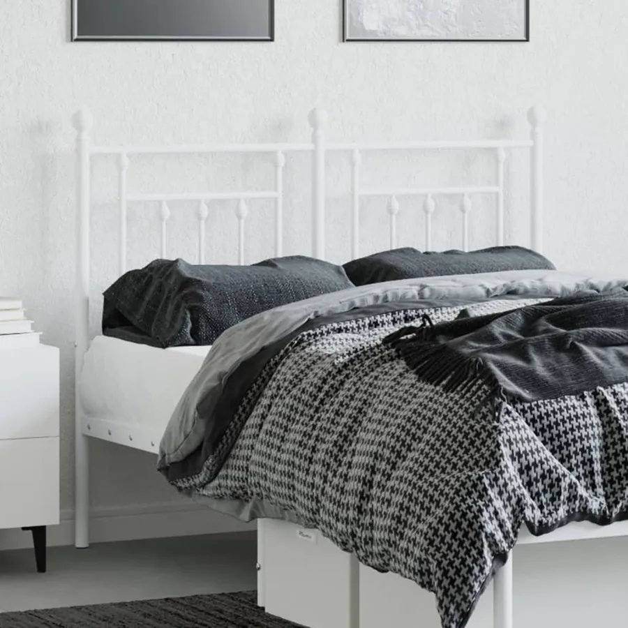Tête de lit de remplacement métal blanc 120 cm - 3