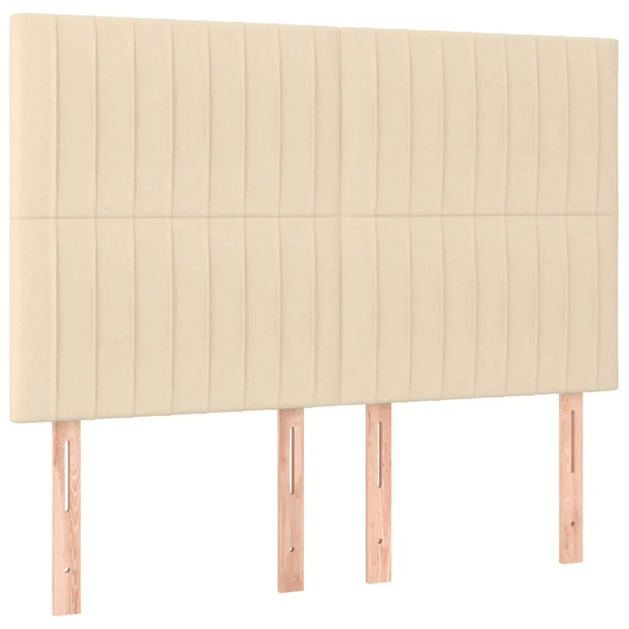 Sommier à lattes de lit avec matelas Crème 140x200 cm Tissu - 6