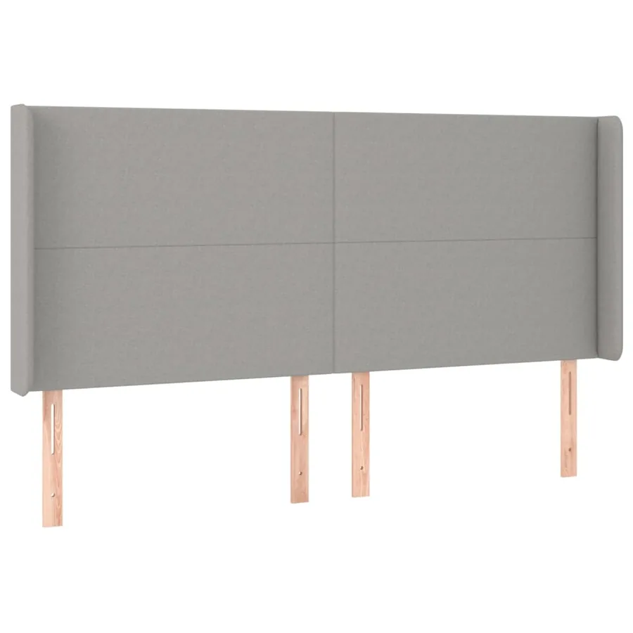 Sommier à lattes de lit matelas LED Gris clair 160x200 cm Tissu - 7