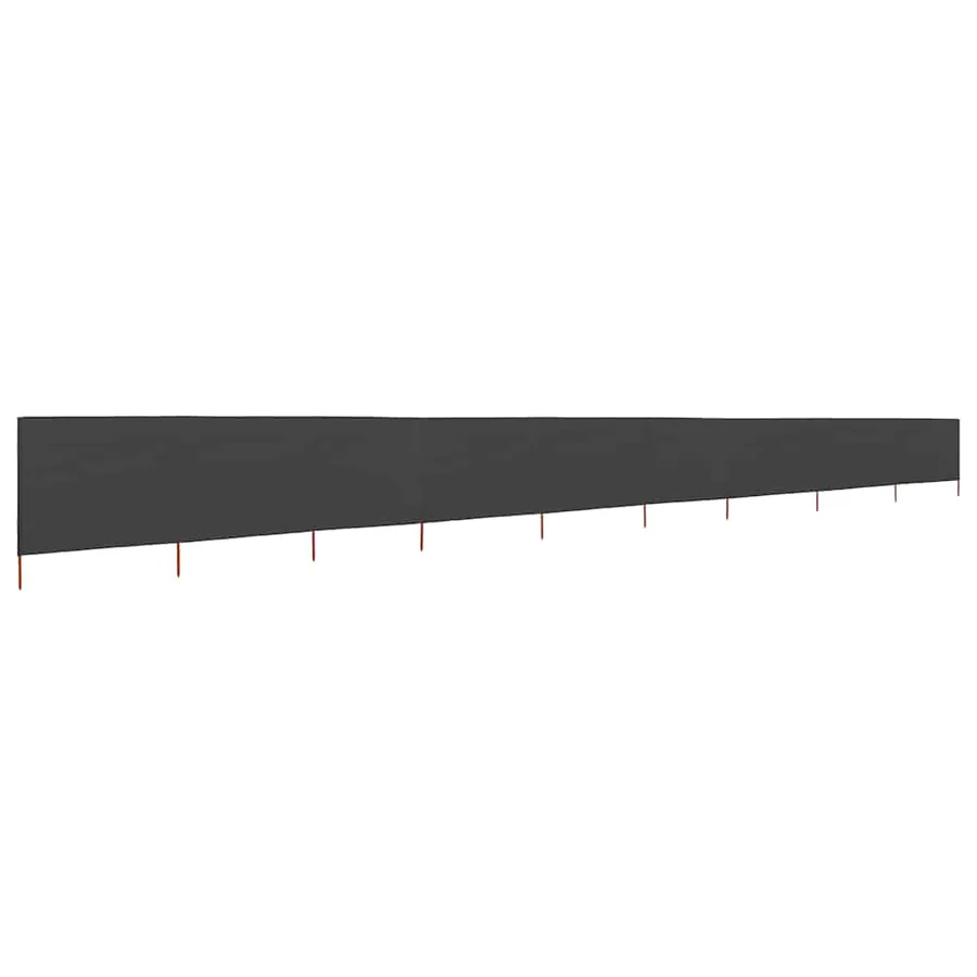 Paravent 9 panneaux Tissu 1200 x 80 cm Anthracite - 2