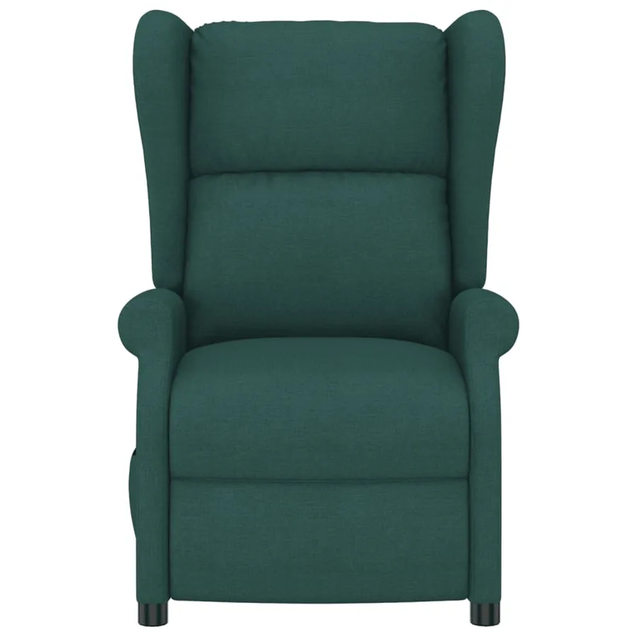 Fauteuil inclinable électrique à oreilles vert foncé tissu - 4