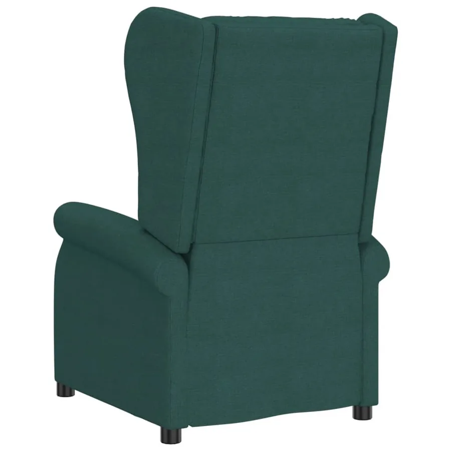 Fauteuil inclinable électrique à oreilles vert foncé tissu - 6