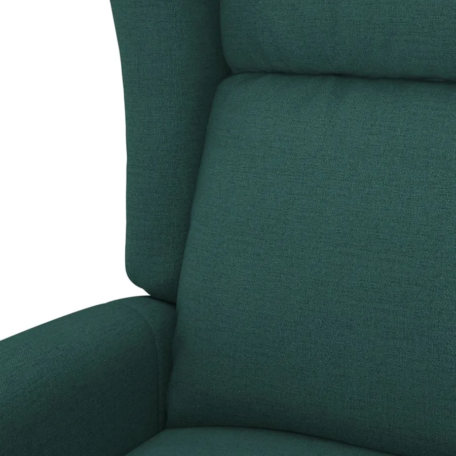 Fauteuil inclinable électrique à oreilles vert foncé tissu - 8