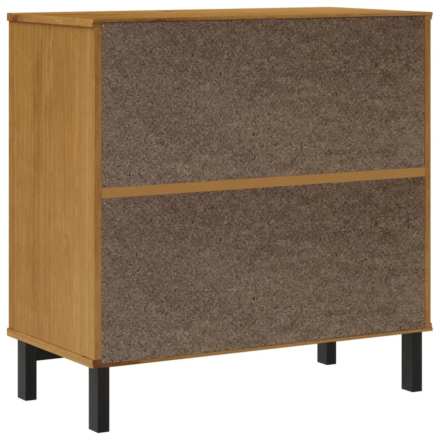 Buffet avec porte vitrée FLAM 80x40x80 cm bois massif de pin - 7
