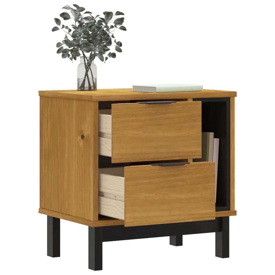 Table de chevet FLAM 49x35x50 cm bois de pin massif - 3