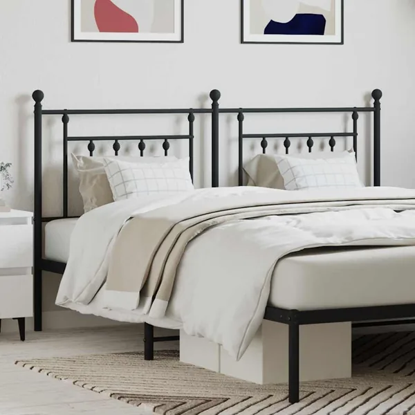 Tête de lit de remplacement métal noir 160 cm