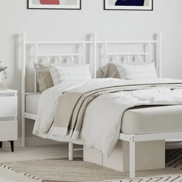 Tête de lit de remplacement métal blanc 150 cm