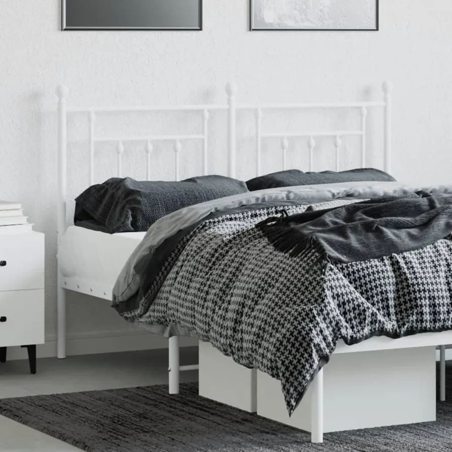 Tête de lit de remplacement métal blanc 150 cm - 3