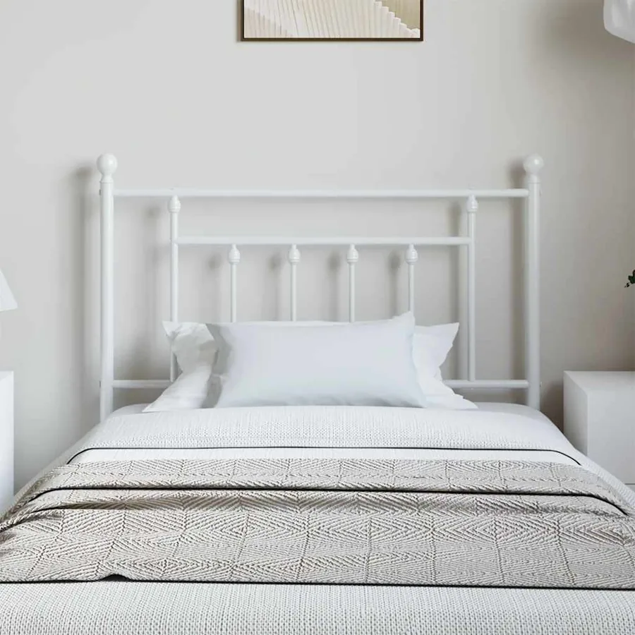 Tête de lit de remplacement métal blanc 100 cm - 3