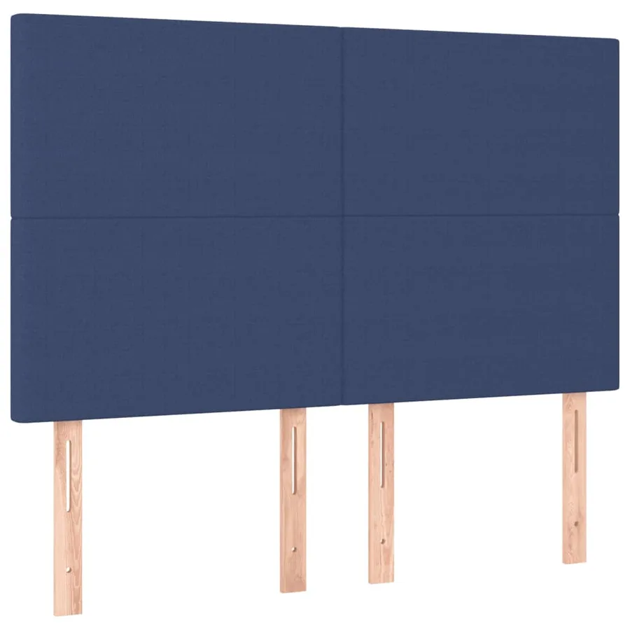 Sommier à lattes de lit avec matelas Bleu 140x200 cm Tissu - 6
