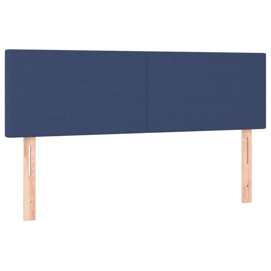 Sommier à lattes de lit avec matelas Bleu 140x200 cm Tissu - 6