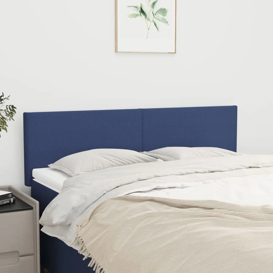 Têtes de lit Bleu 144x5x78/88 cm Tissu