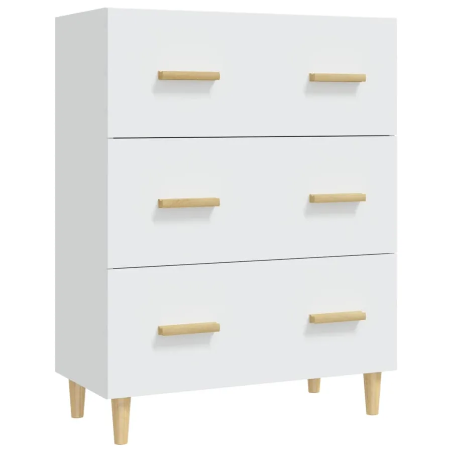 Buffet Blanc 70x34x90 cm Bois d'ingénierie - 2