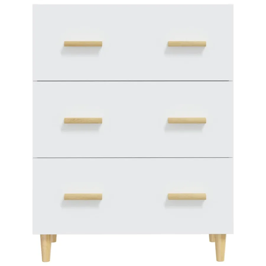 Buffet Blanc 70x34x90 cm Bois d'ingénierie - 3
