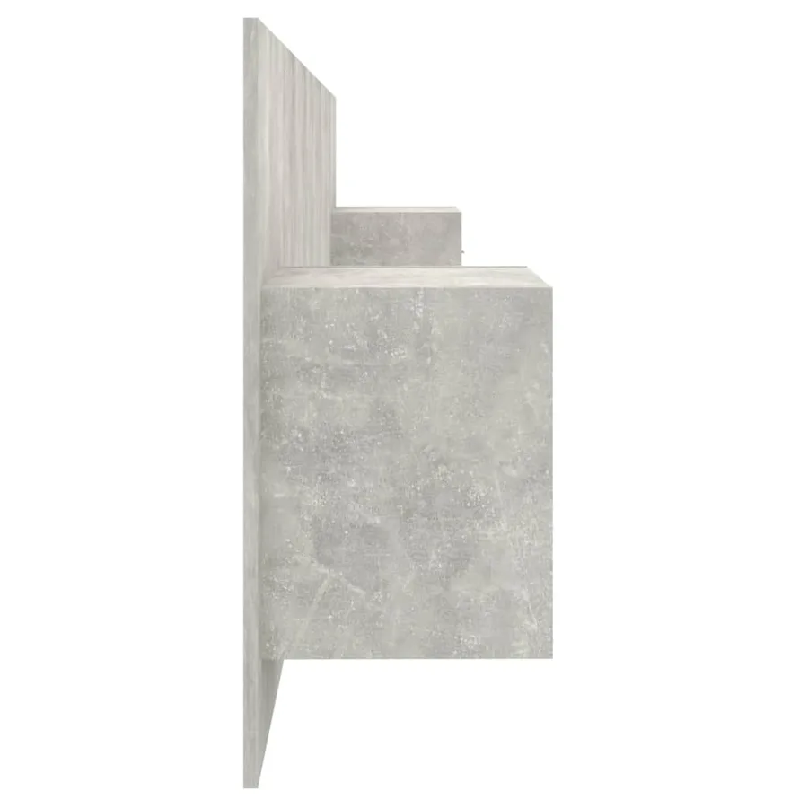 Tête de lit avec armoires Gris béton Bois d'ingénierie - 5