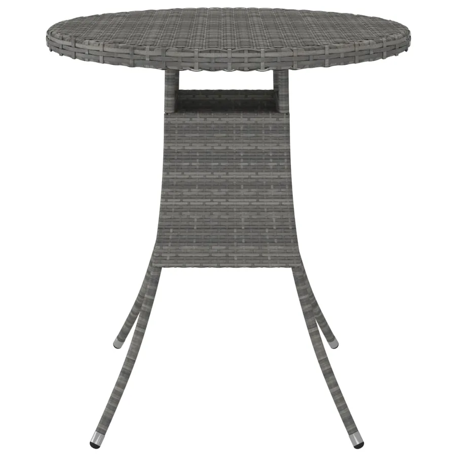 Table de jardin Gris 70x70x73 cm Résine tressée - 2