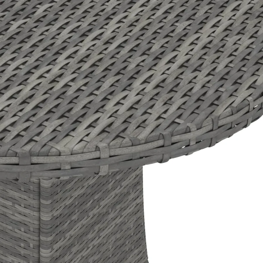 Table de jardin Gris 70x70x73 cm Résine tressée - 4