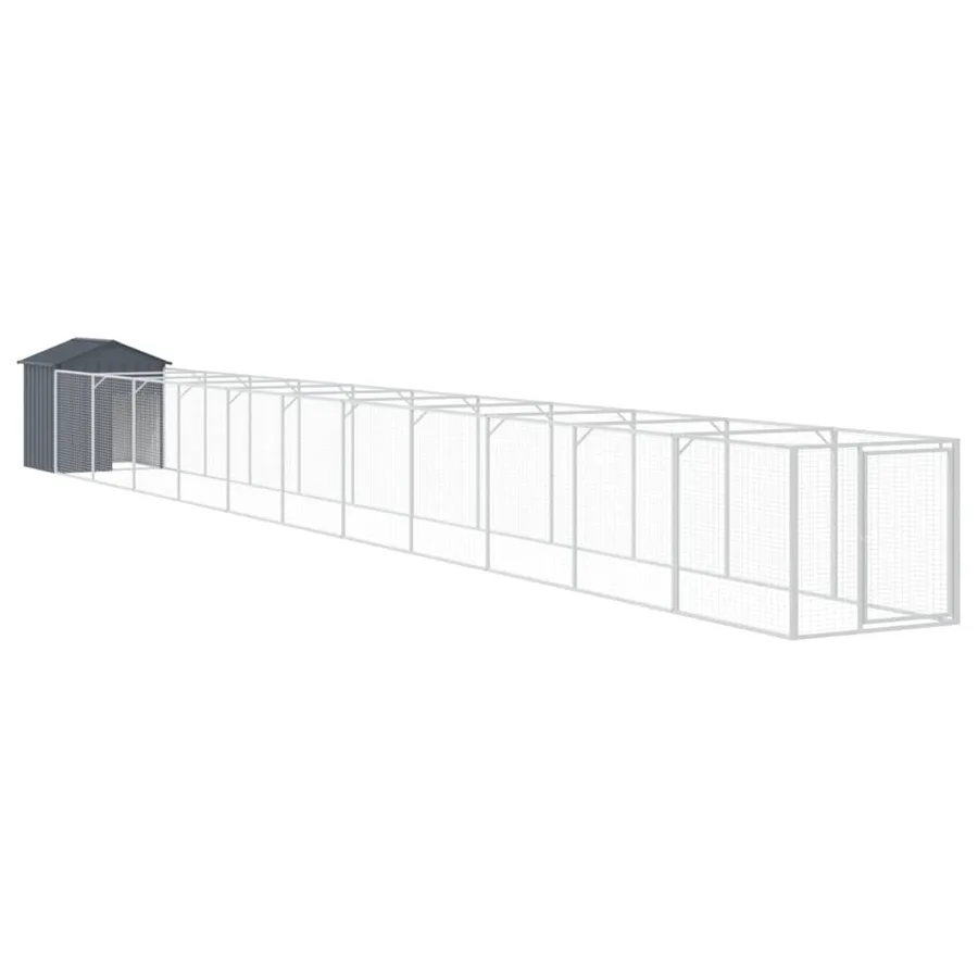 Niche pour chien avec toit anthracite acier galvanisé - 2