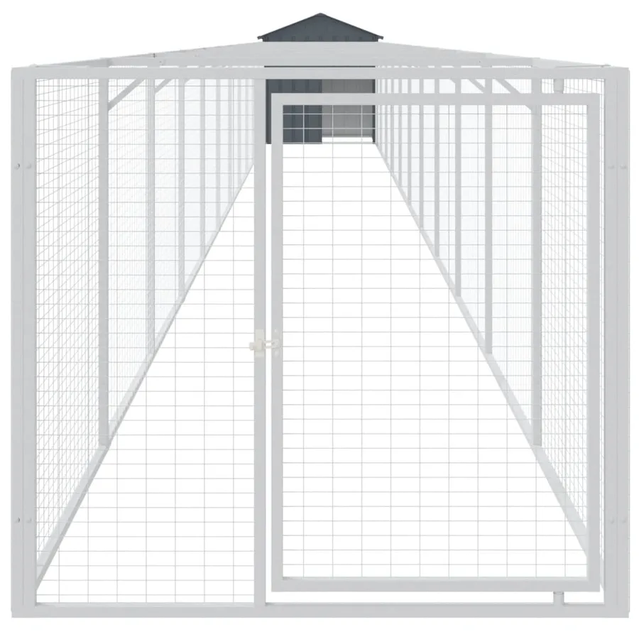 Niche pour chien avec toit anthracite acier galvanisé - 3