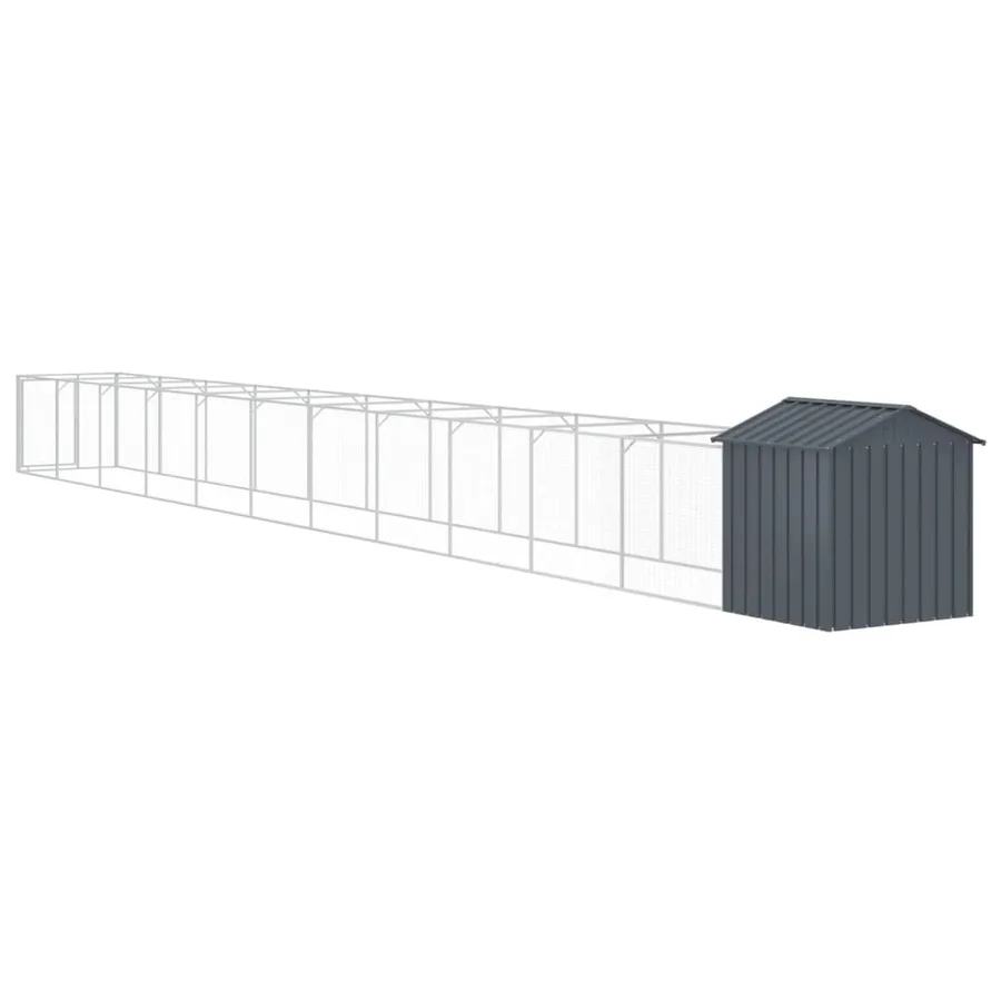 Niche pour chien avec toit anthracite acier galvanisé - 5
