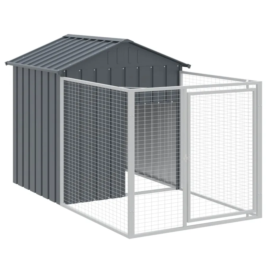 Niche pour chien avec toit anthracite acier galvanisé - 6
