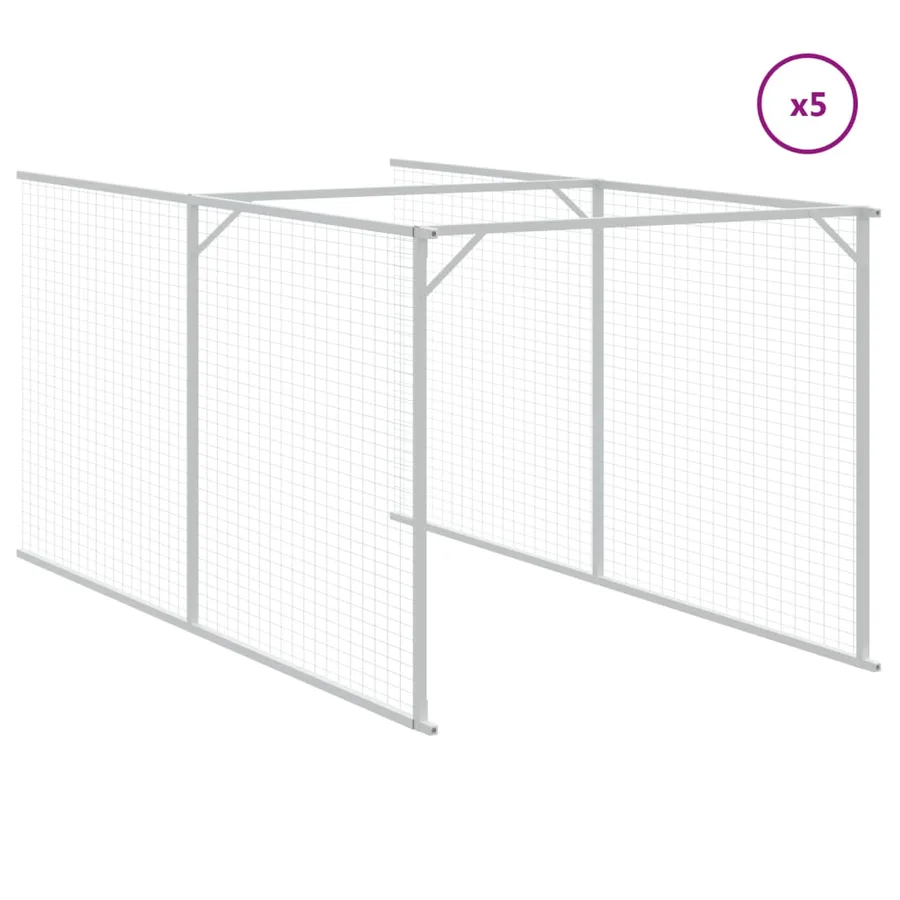 Niche pour chien avec toit anthracite acier galvanisé - 7