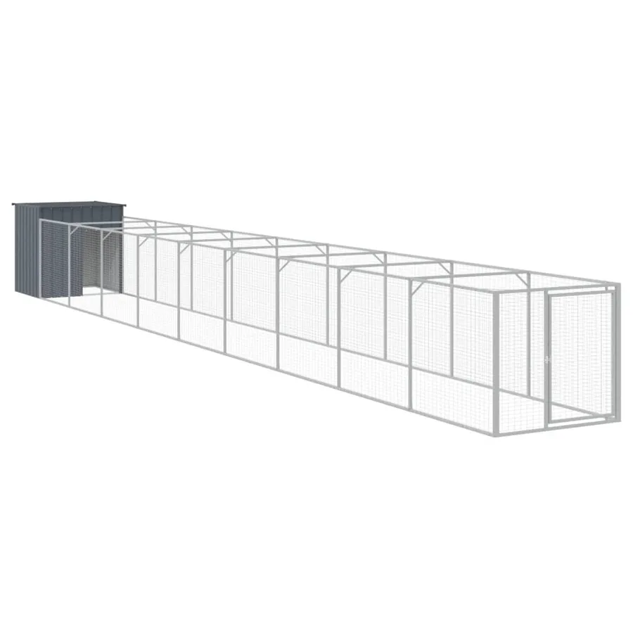 Niche pour chien avec cour anthracite 110x1017x110 cm - 2