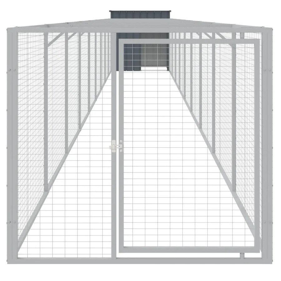 Niche pour chien avec cour anthracite 110x1017x110 cm - 3